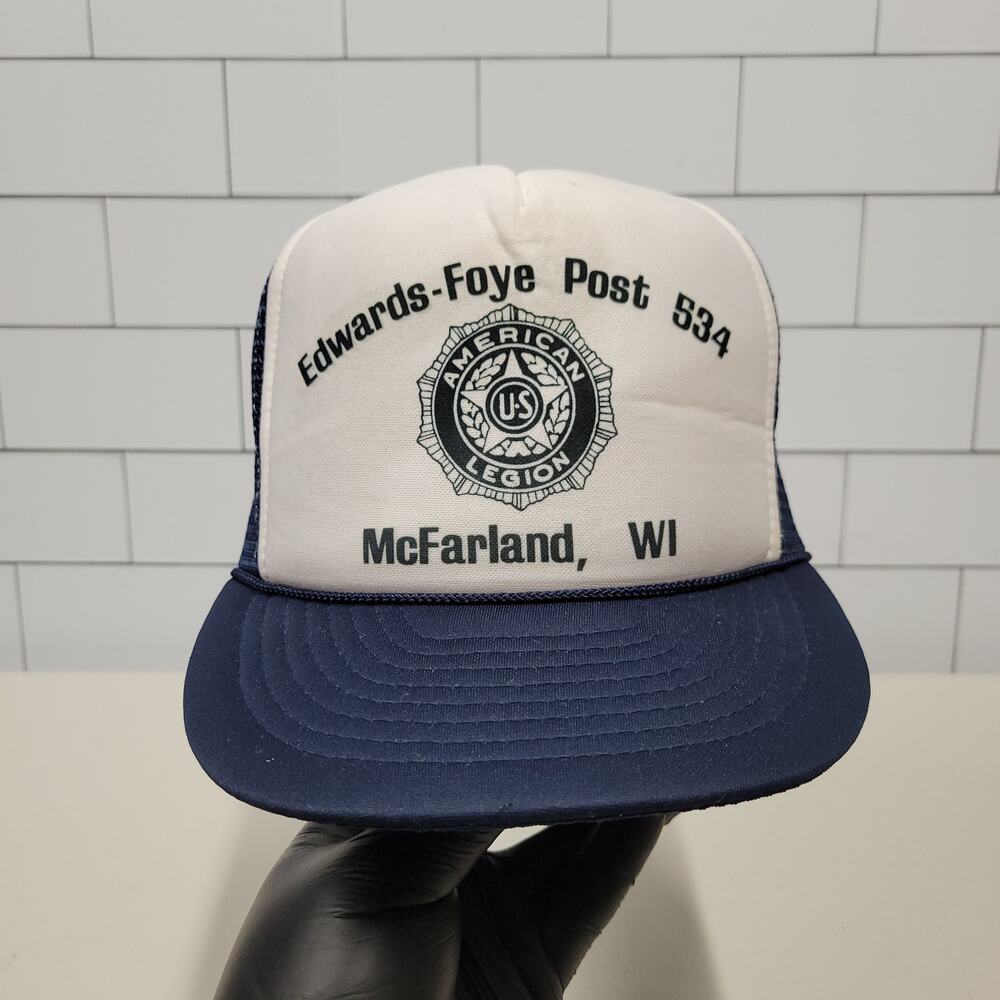 Vintage OTTO American Legion Post 534 McFarland WI Trucker Snapback Rope Hat